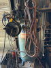 Large air compressor and hose reel