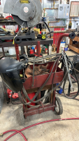 Torch cart with hoses and gauges