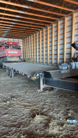24&rsquo; Norbert flat deck trailer with winch