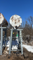 Gravity fed fuel tank with stand