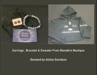 Earrings Bracelet & Sweater from Blondie's Boutique""