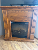 Electric corner fireplace