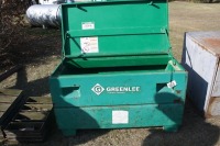 Green Lee metal storage box
