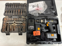 Tap and die and cordless drill w/charger