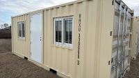 19&rsquo; storage container w/end doors and side walk in door