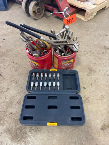 Assortment of wrenches etc