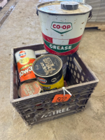 Assortment of vintage oil & grease