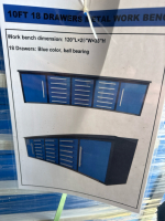 New 10&rsquo; 18-drawer 2-door work bench