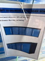 New 10&rsquo; 18-drawer 2-door work bench
