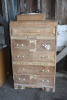 5 drawer dresser, record player