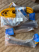 Rubber tie downs/50 ft extension cord