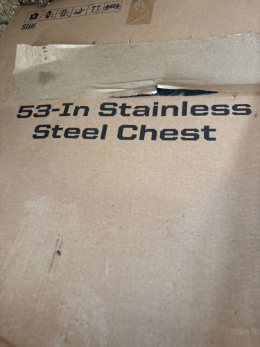 53&rdquo; stainless steel chest new in box