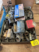 Assortment of Fittings, compression tester and gauge