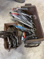 Assortment of wrenches, vise grips,