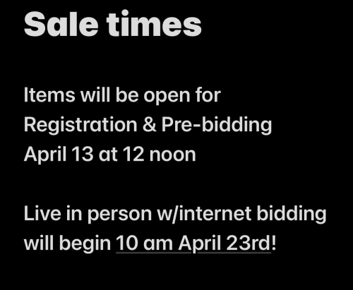 Sale times