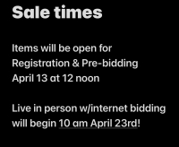 Sale times