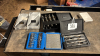 Assortment of drill bits, sockets, and reamers