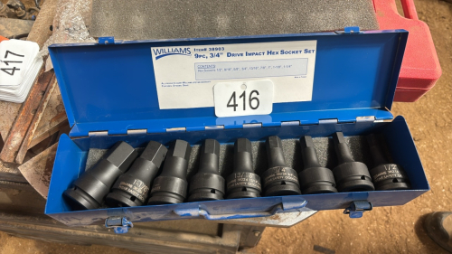 3/4 drive impact hex socket set