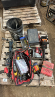 Assortment of power tools, shop tools