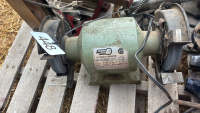 Bench grinder, grease guns
