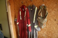 2 non insulated coveralls, duffle bag