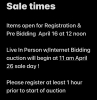 Sale times