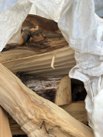Mini bulk bag of split fire wood