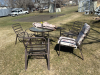 Lawn chairs and table w/cushions