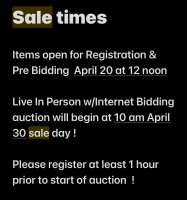 Sale times