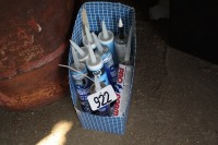 assorted window & door caulk, roof patch