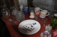 sinclair church plate, misc. Mugs, vases, salt/peppers