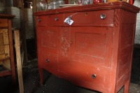 antique wood buffet