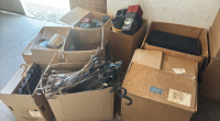 Assortment of pots, planters, and hangers