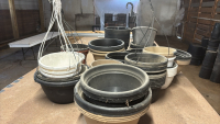 Assorted plant pots