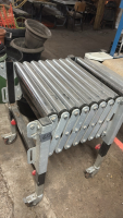 Portable tray rollers extend to 5ft