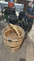 Assorted plant pots