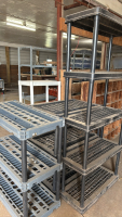 Assortment of plastic shelving
