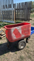 6 ft easy way drape oiler (eyelets broken), poly feed cart, calf sled