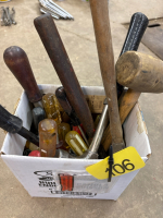 Screwdrivers bars and hammers