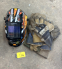 Gloves, helmet