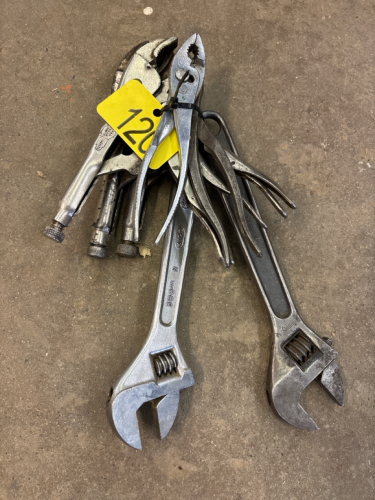 Crescent wrenches, pliers and vise grips