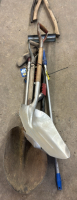 Grain shovels, snow brushes