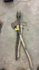 Chain pipe wrench, axes