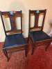 2 wooden oak chairs