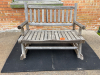 Outdoor wooden rocker