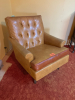 Leather swivel rocker