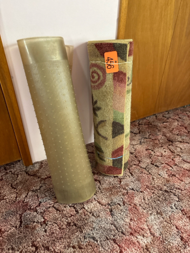 Rug and plastic mat