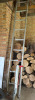 Garden tools and ladder