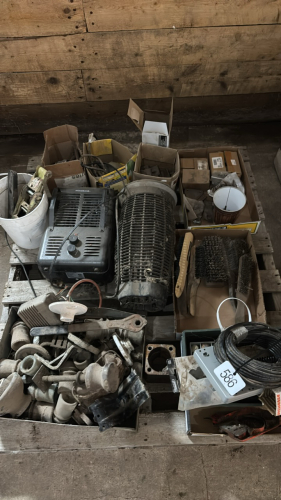 Assortment of shop supplies, Heaters