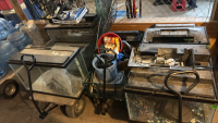 8- fish aquariums, with parts included